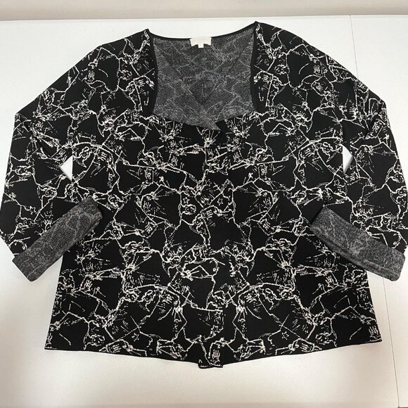 Escada Sport Open Front Cardigan Womens Size S Black Button Snap Sweater - Picture 12 of 16